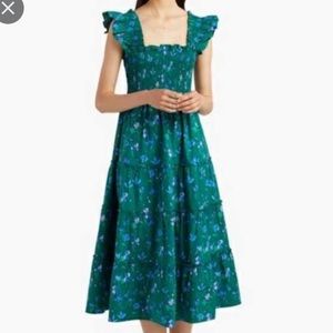 Hill House Ellie dress in Emerald Space Floral XS